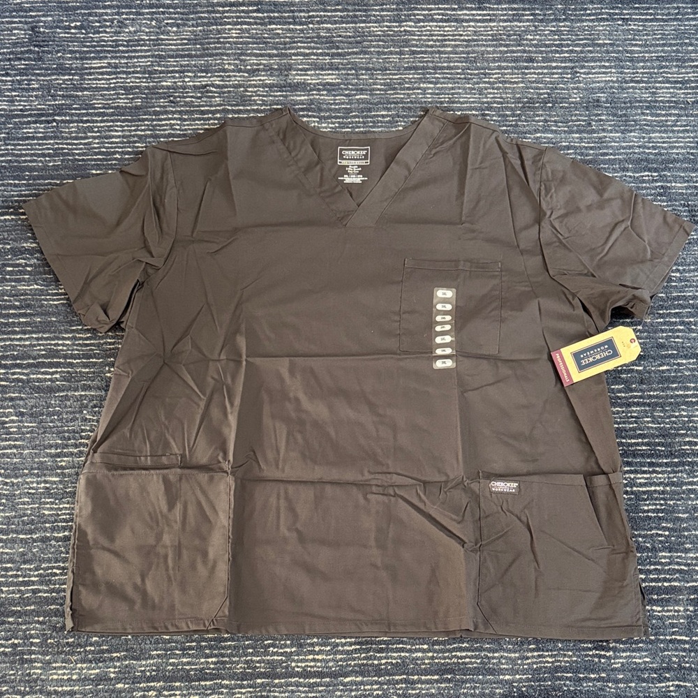 Cherokee Professional Men's Dark Gray Scrub Shirt